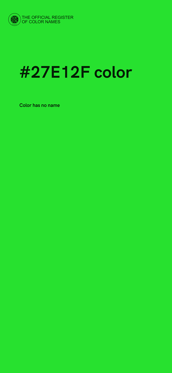 #27E12F color image