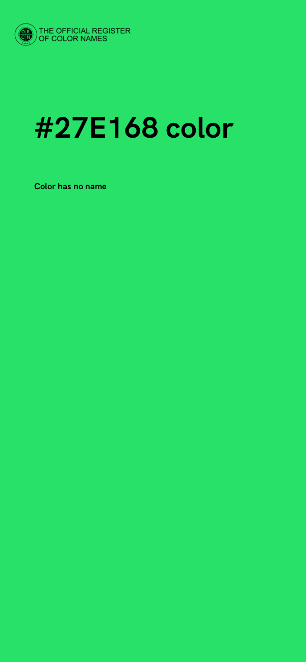 #27E168 color image