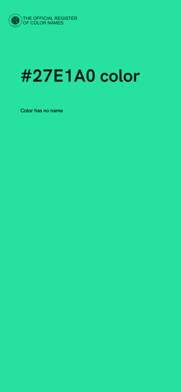 #27E1A0 color image