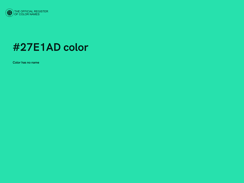 #27E1AD color image