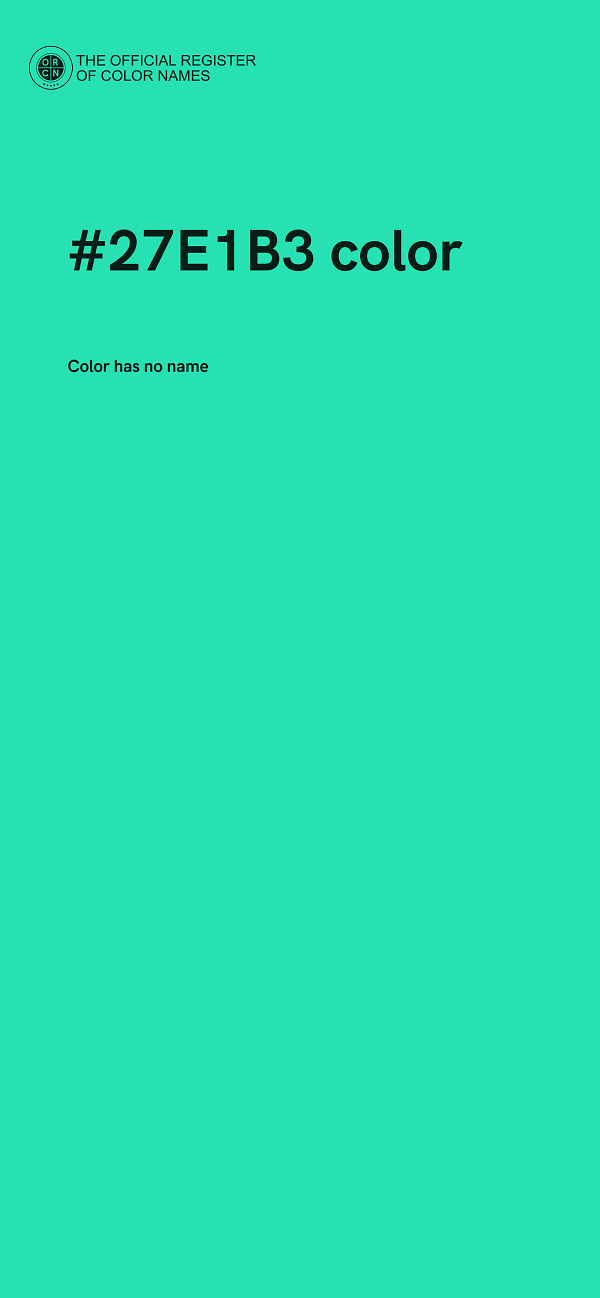 #27E1B3 color image