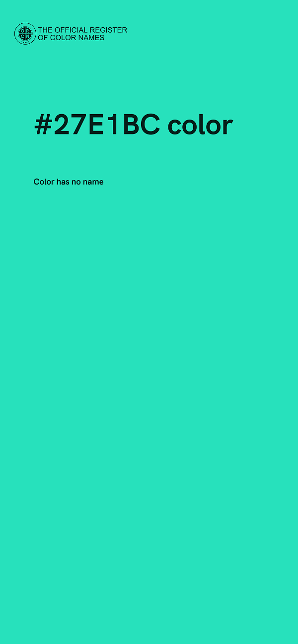 #27E1BC color image