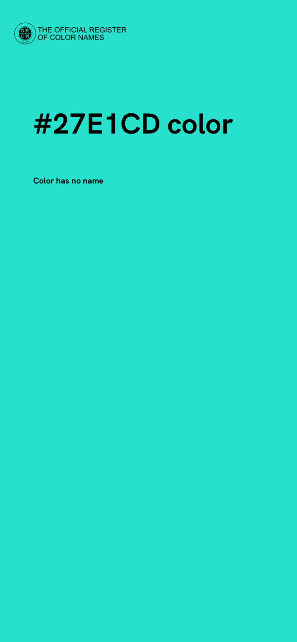 #27E1CD color image