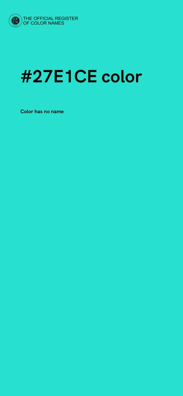 #27E1CE color image