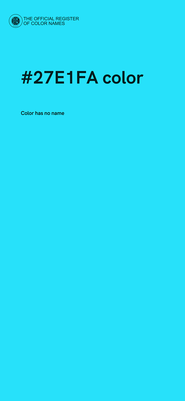 #27E1FA color image