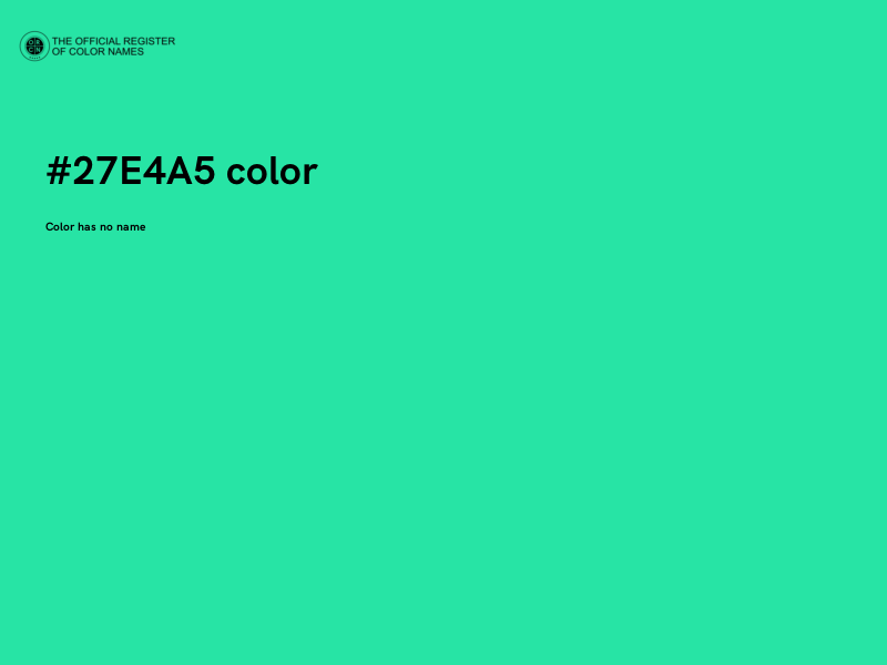 #27E4A5 color image
