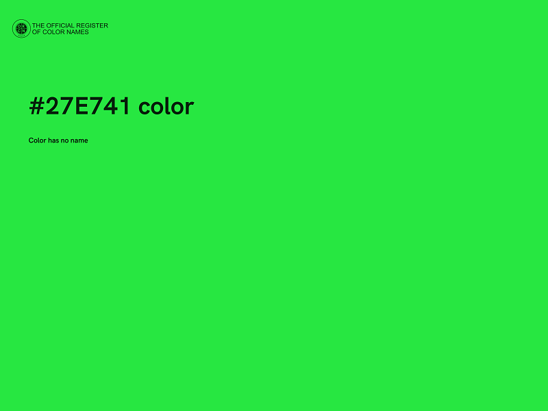 #27E741 color image