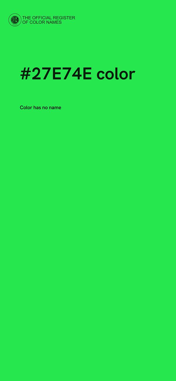 #27E74E color image