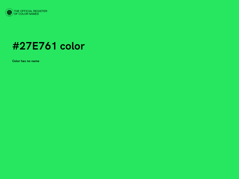 #27E761 color image