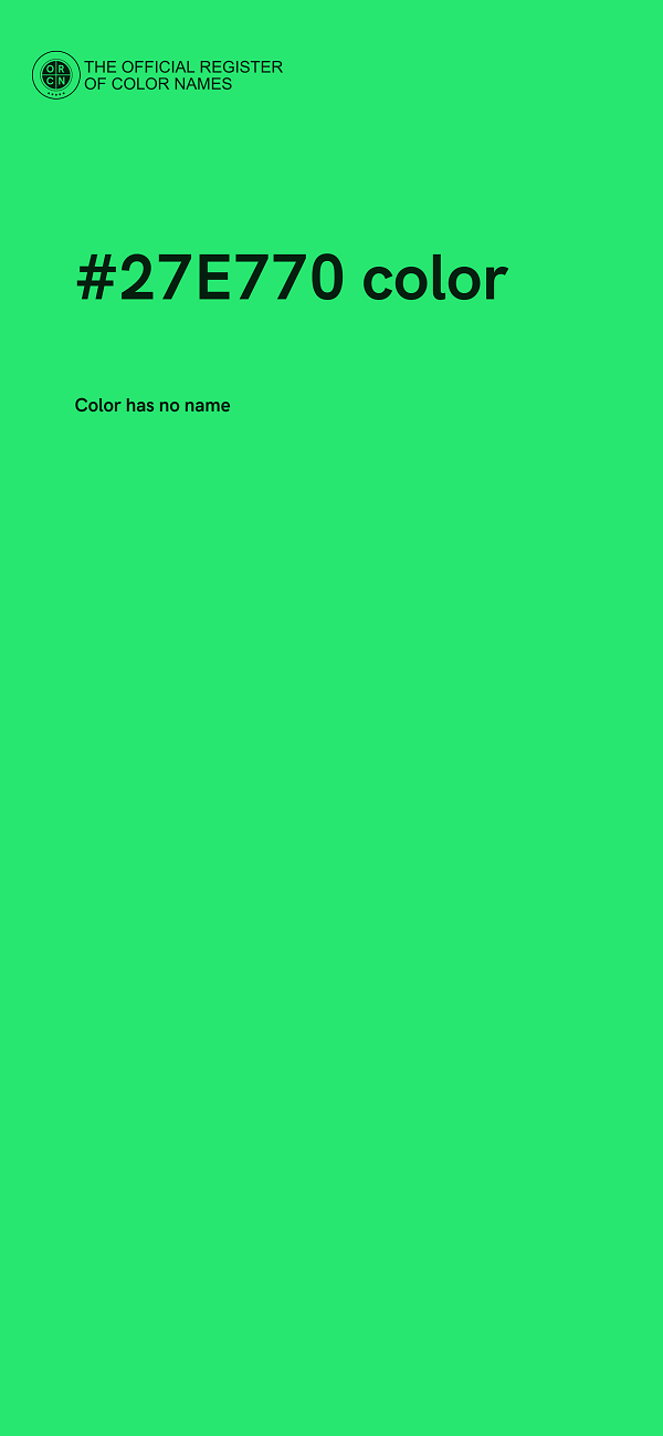 #27E770 color image