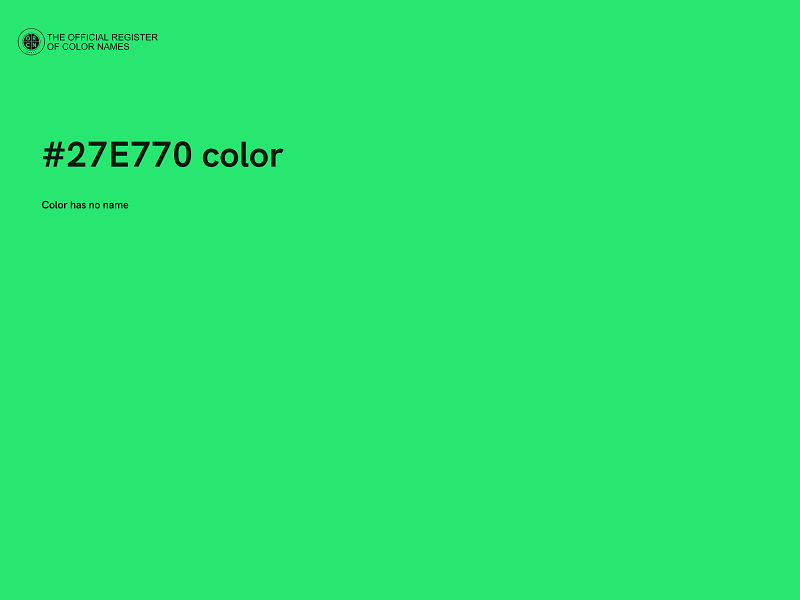 #27E770 color image