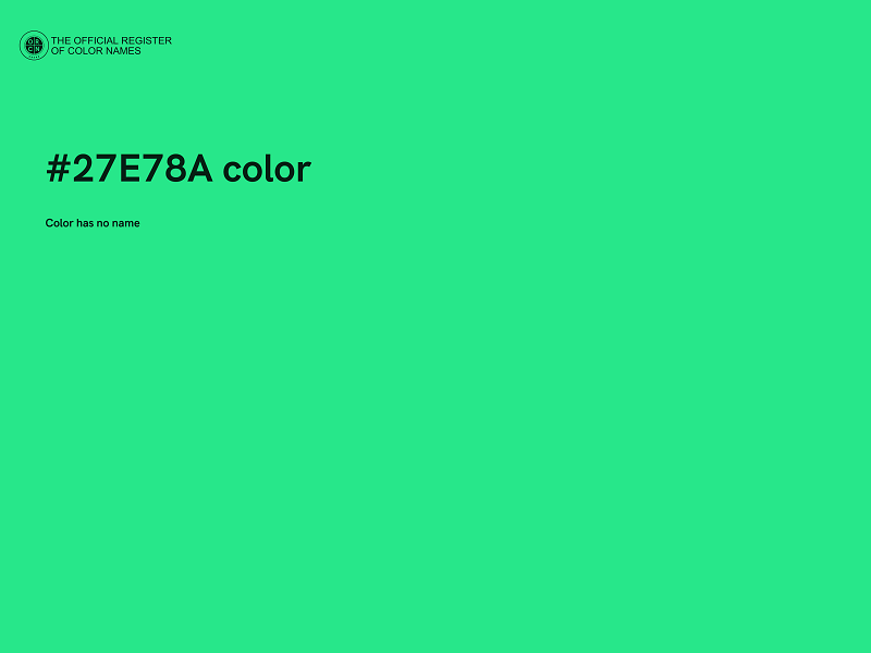 #27E78A color image