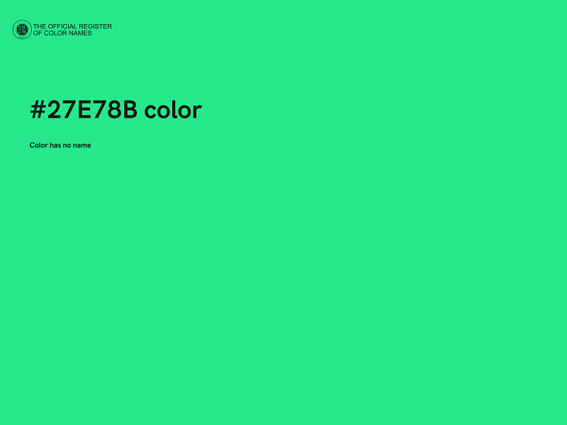 #27E78B color image