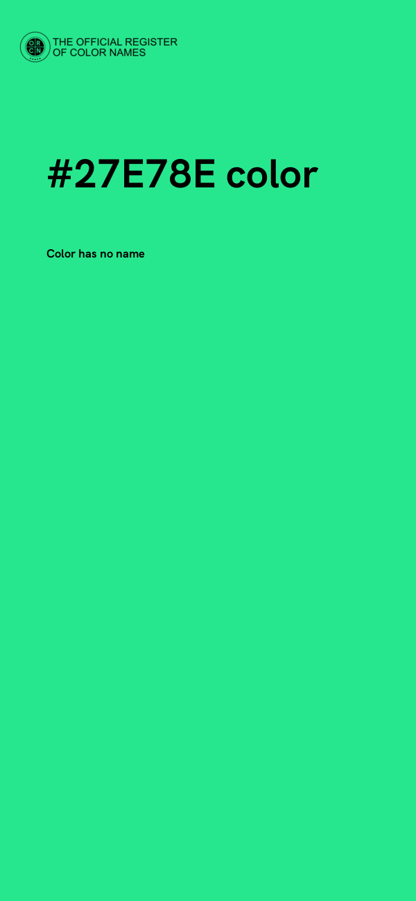 #27E78E color image