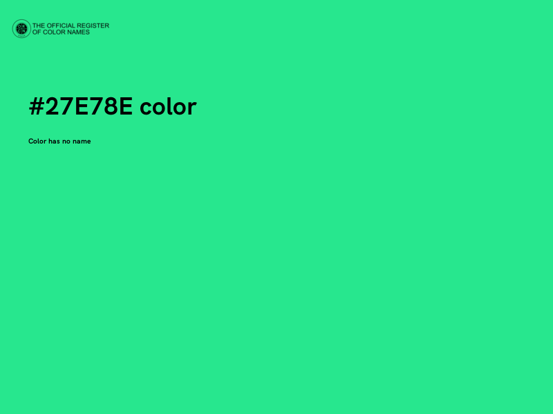 #27E78E color image