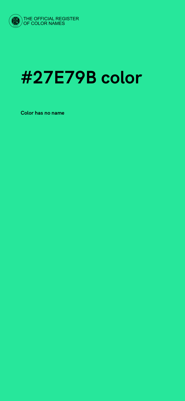 #27E79B color image