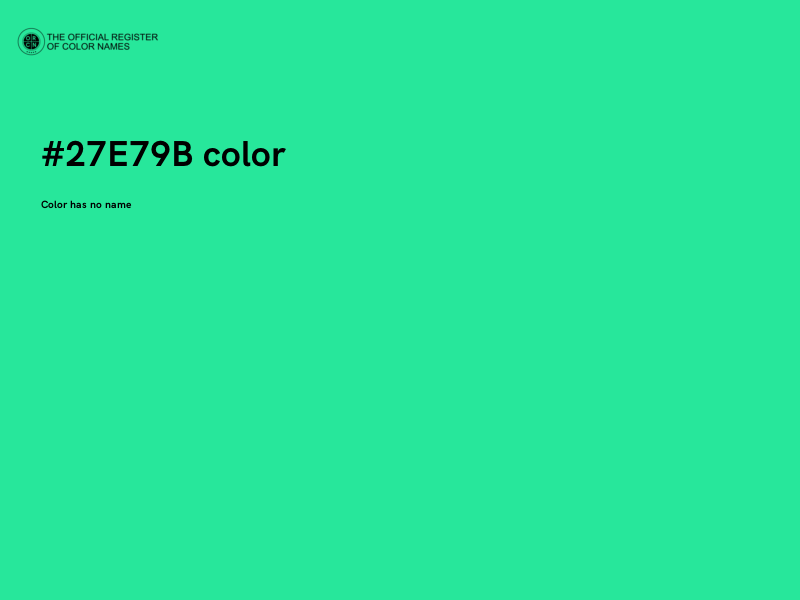 #27E79B color image