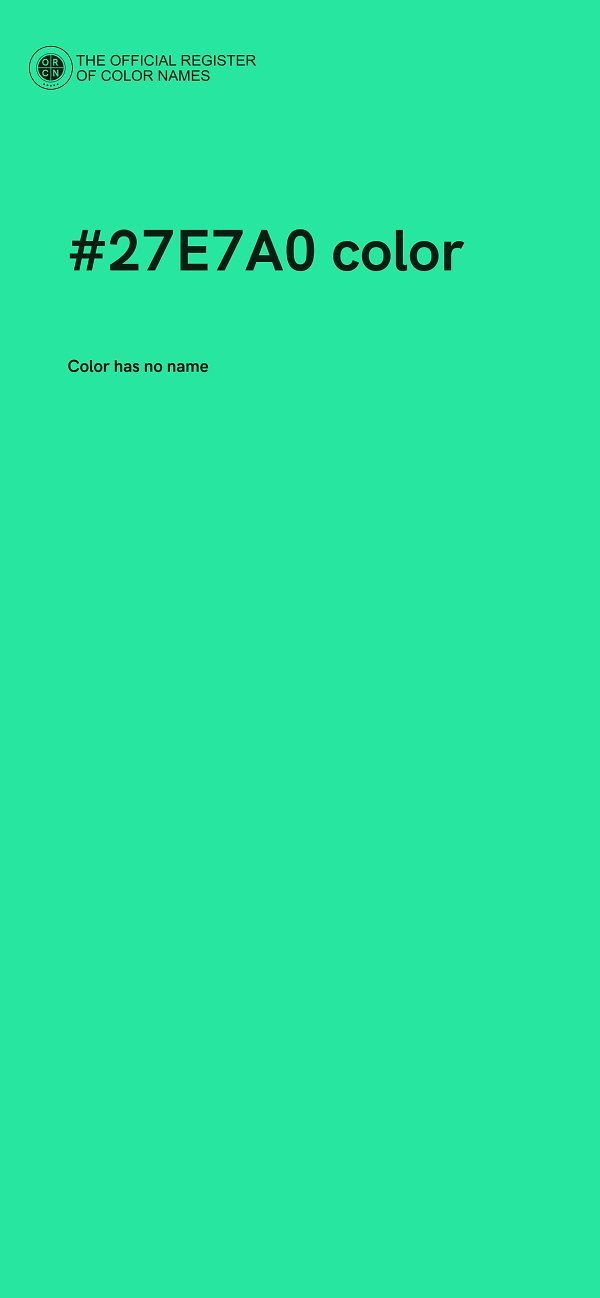 #27E7A0 color image