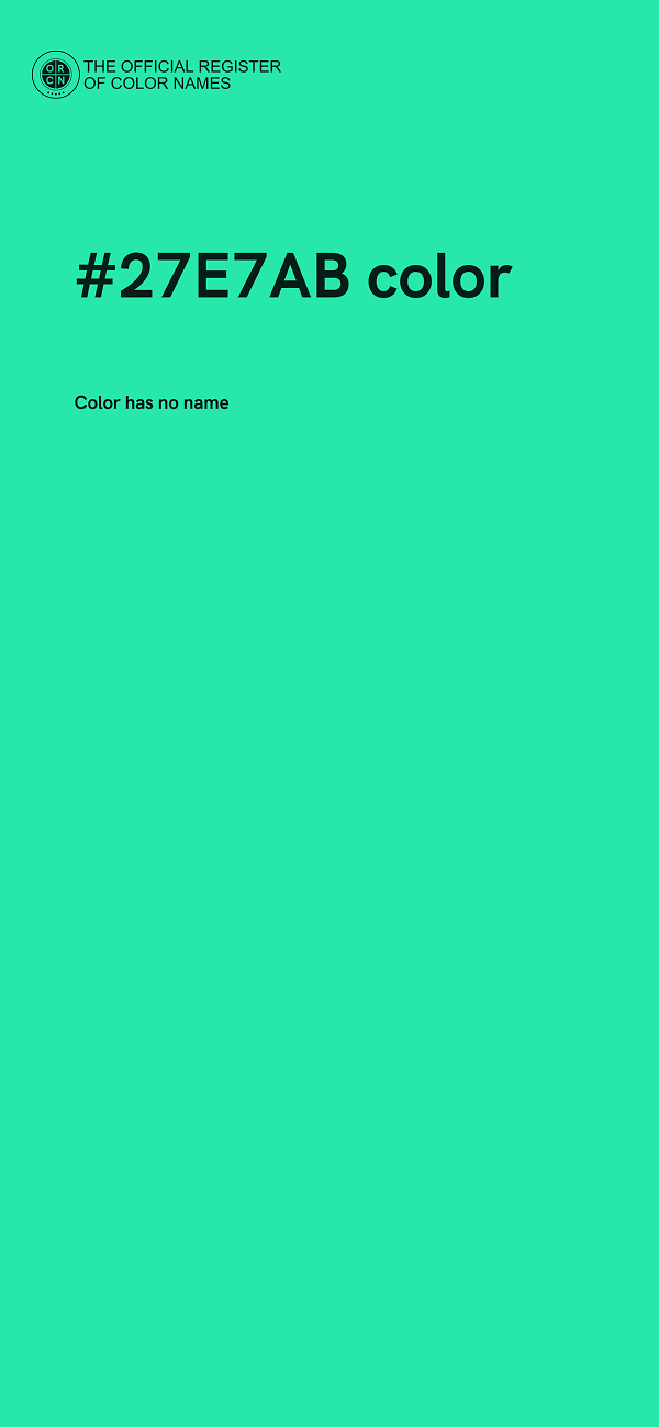 #27E7AB color image