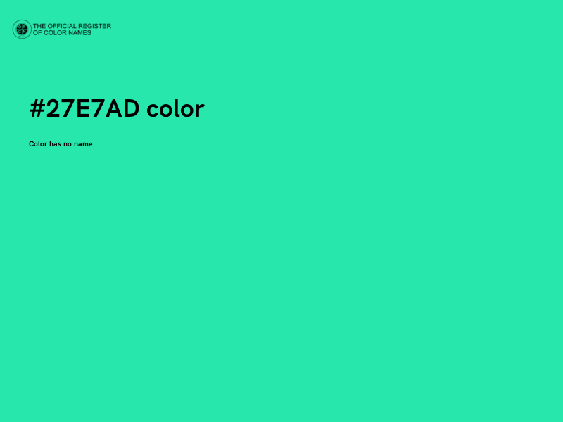 #27E7AD color image