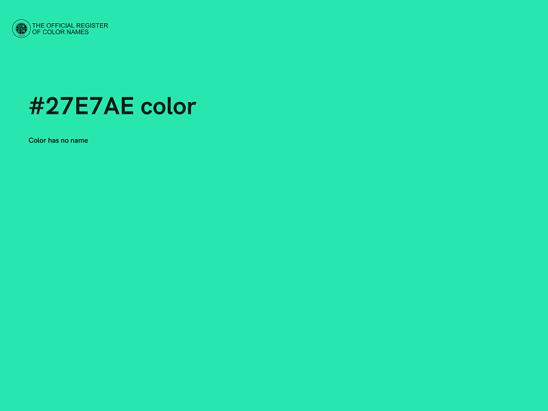#27E7AE color image