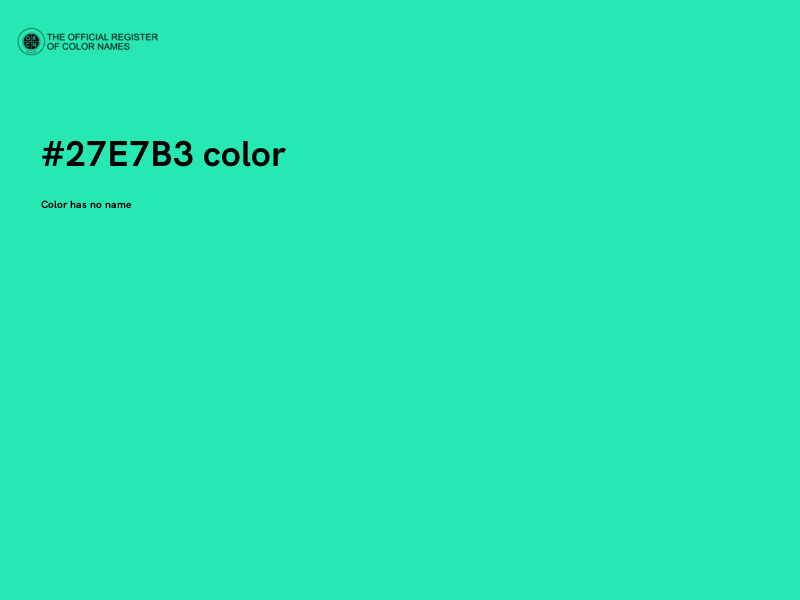 #27E7B3 color image