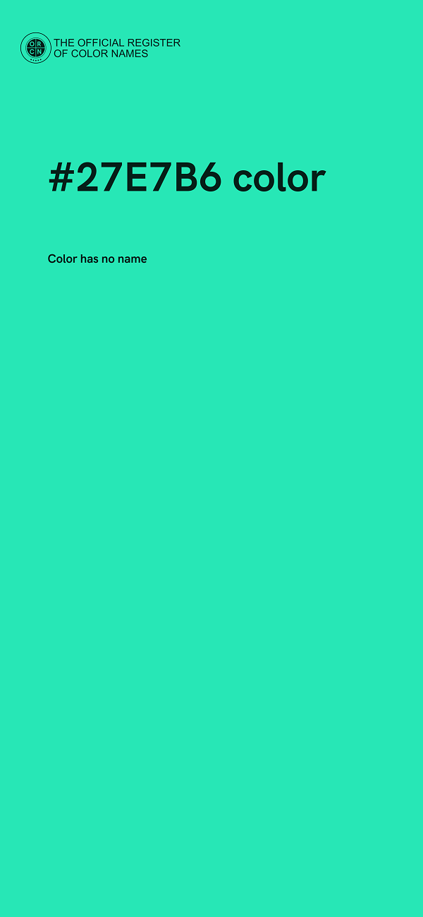 #27E7B6 color image