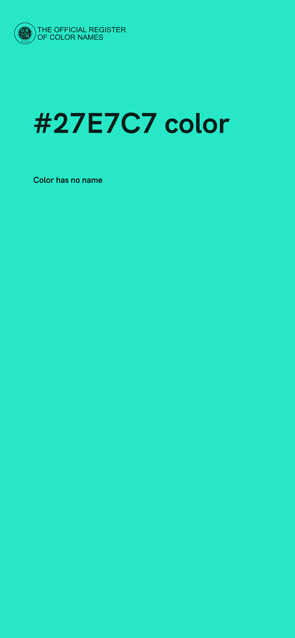 #27E7C7 color image