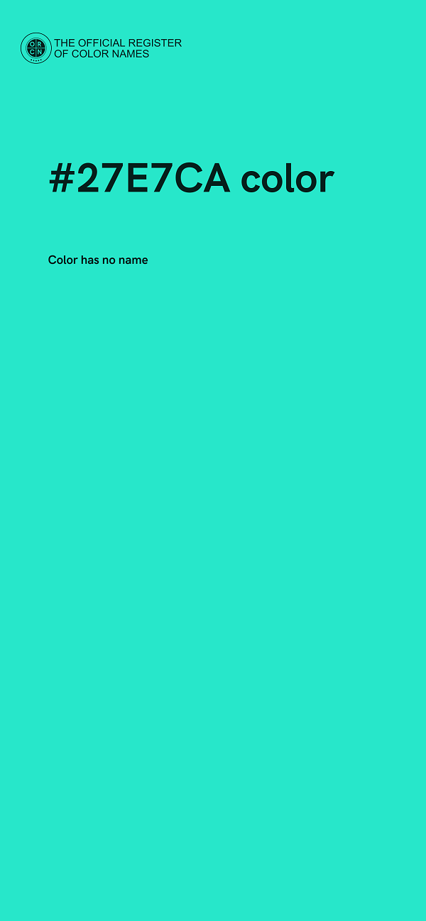 #27E7CA color image