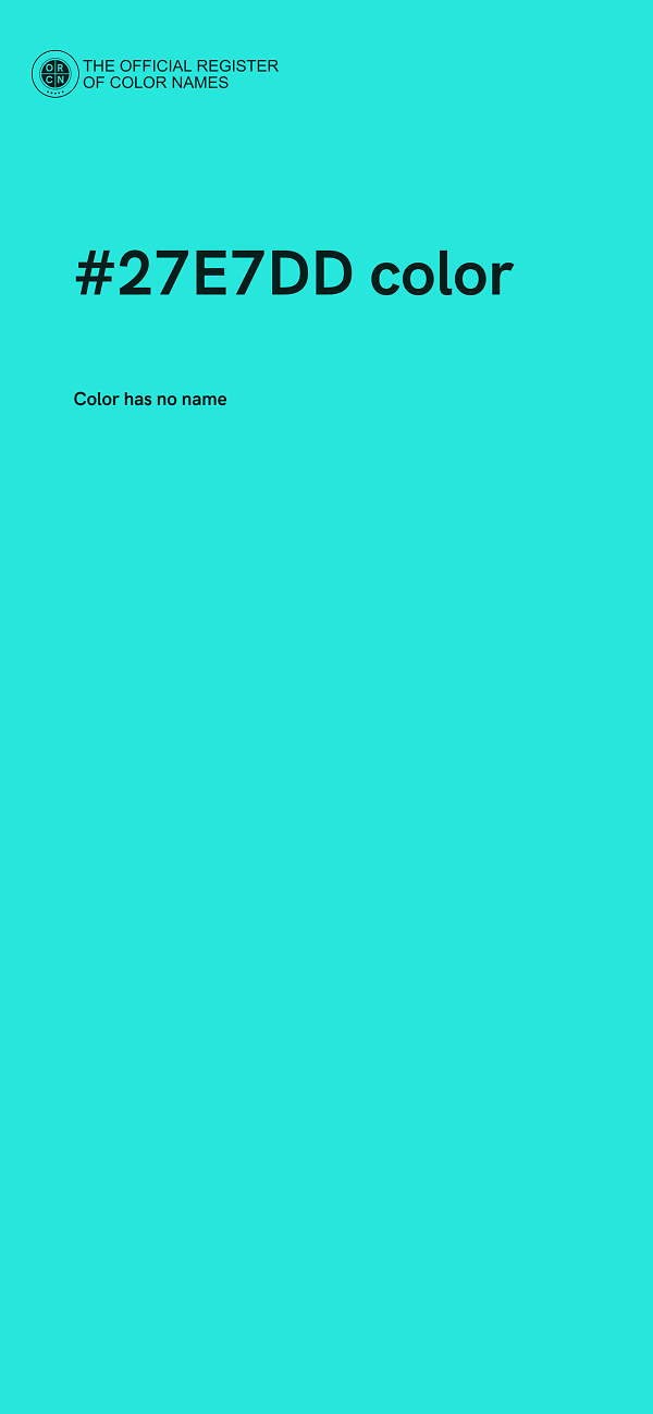 #27E7DD color image