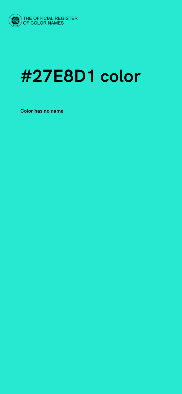 #27E8D1 color image