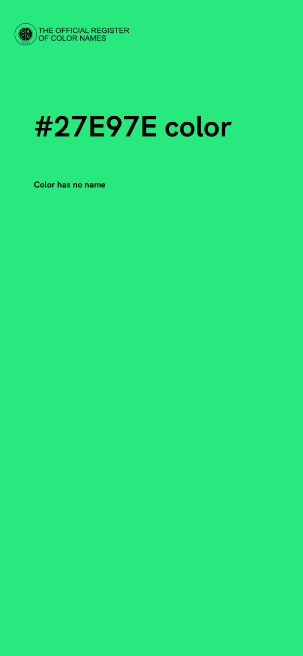 #27E97E color image
