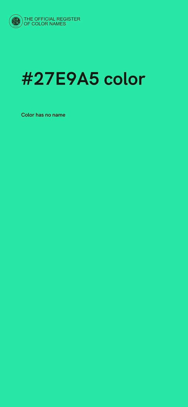 #27E9A5 color image