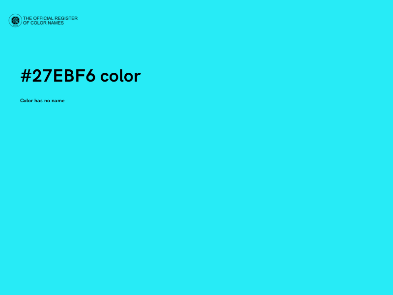#27EBF6 color image