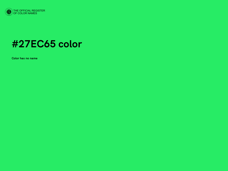 #27EC65 color image