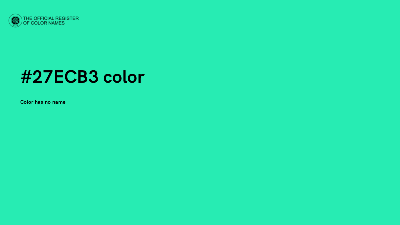 #27ECB3 color image