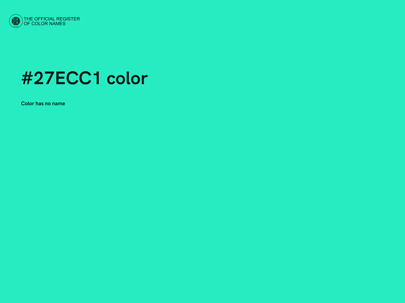 #27ECC1 color image