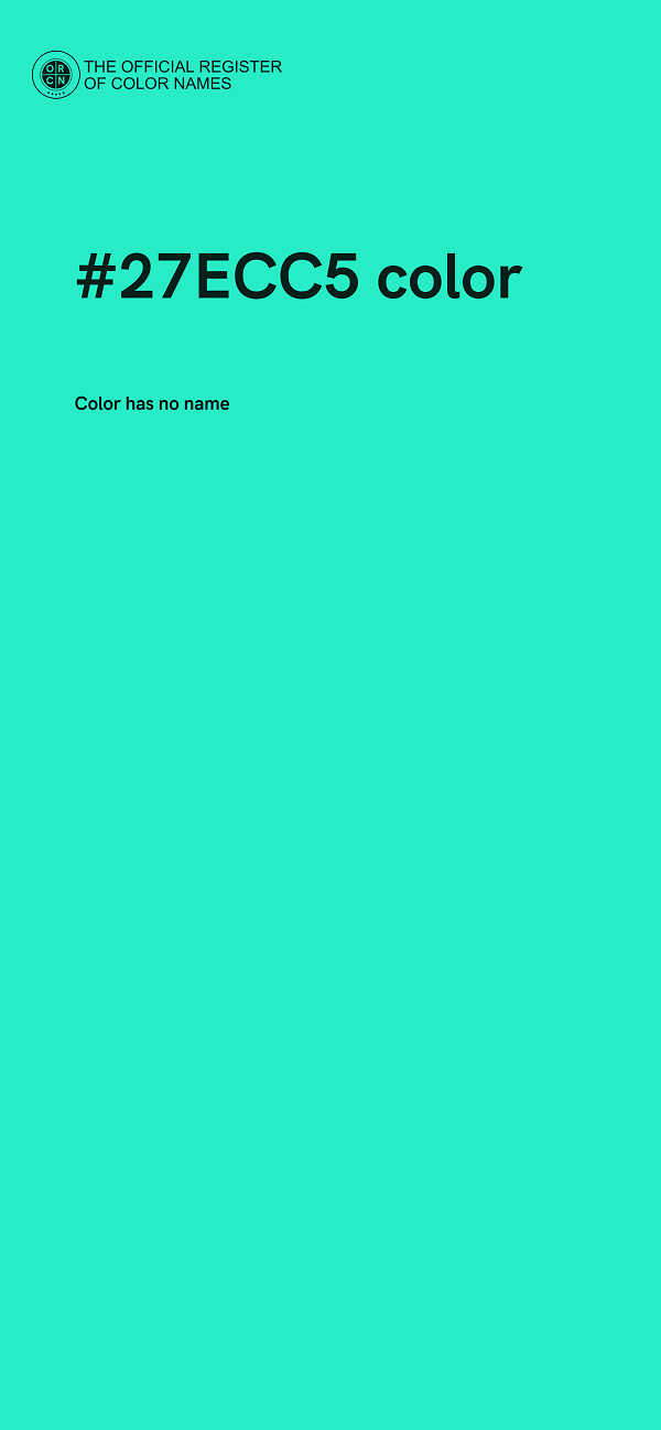 #27ECC5 color image