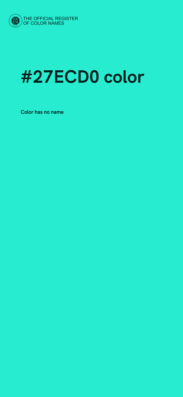 #27ECD0 color image