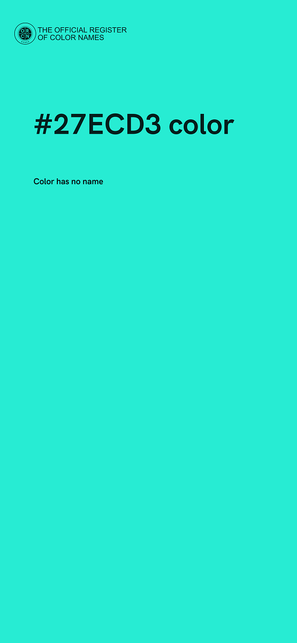 #27ECD3 color image