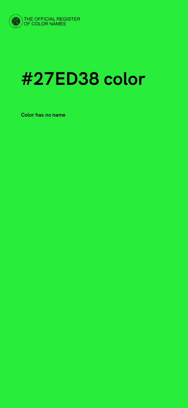 #27ED38 color image