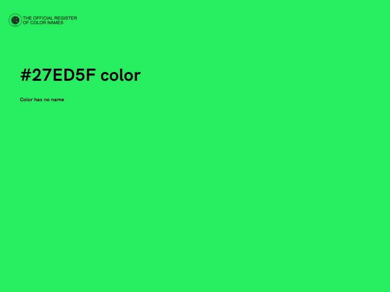 #27ED5F color image