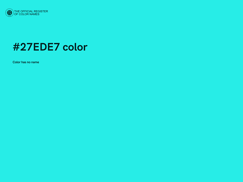 #27EDE7 color image