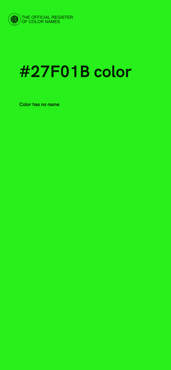 #27F01B color image