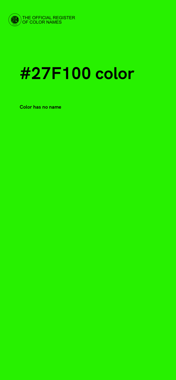 #27F100 color image