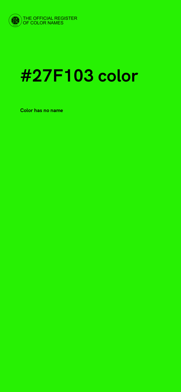 #27F103 color image