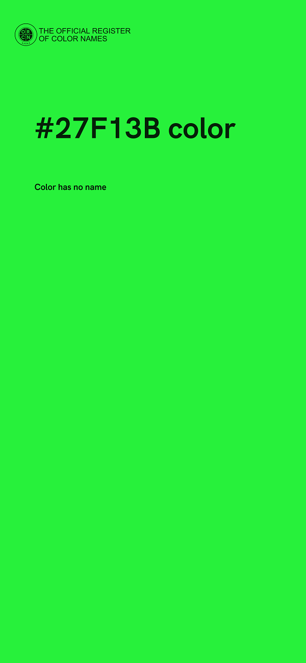 #27F13B color image