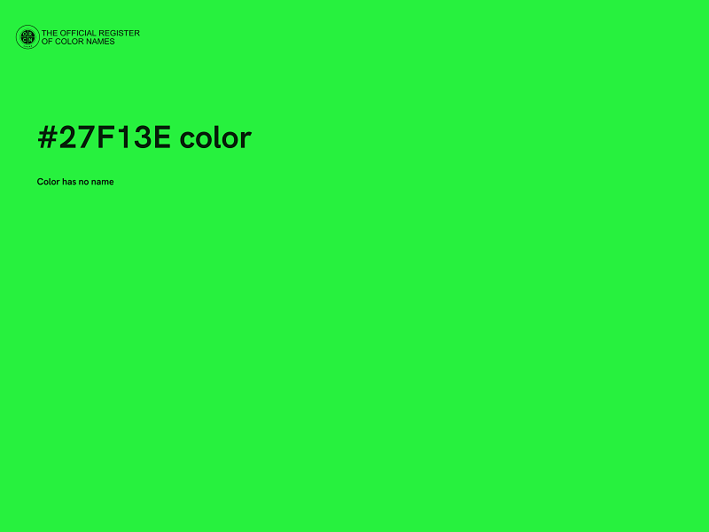 #27F13E color image