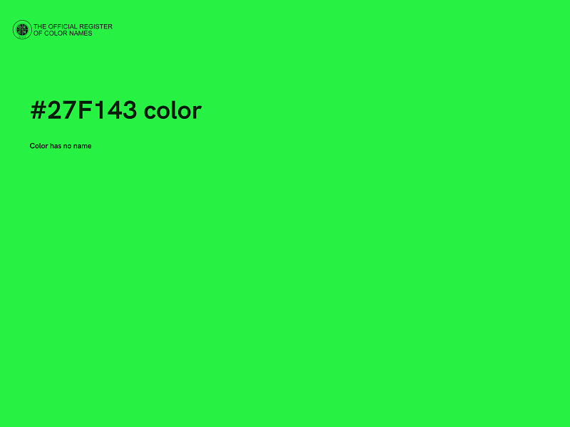 #27F143 color image