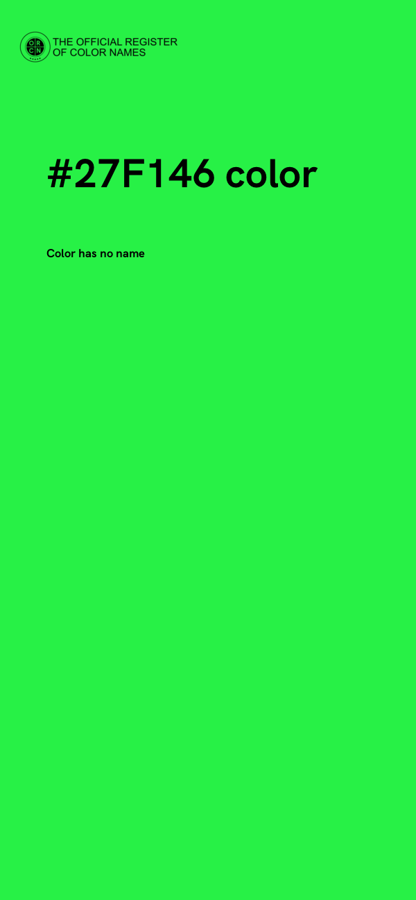 #27F146 color image